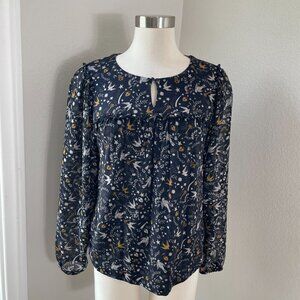 Boden Womens 6‎ Blouse Long Sleeve Floral Star Print Shirt Top